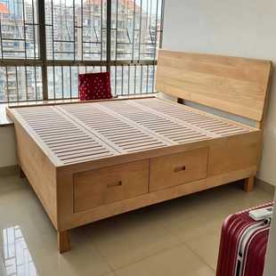 支持定制飘窗拼接床衔接床全实木床榻榻米榉木小户型原木床窗台床