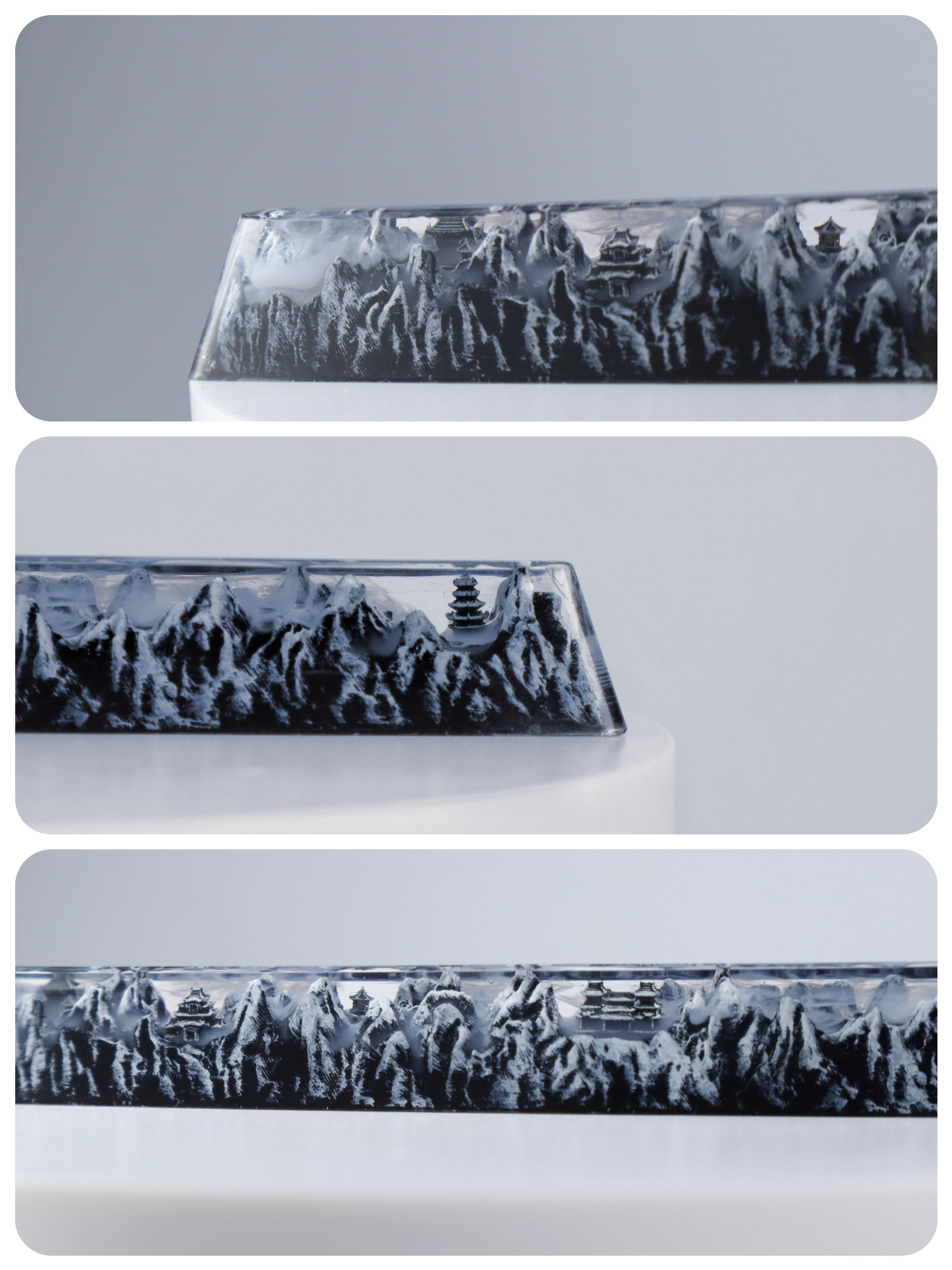 MECHANICAL KEYBOARD PERSONALITY LANDSCAPE INK RESIN SPACE DROP GLUE KEYCAPS BOYS BIRTHDAY GIFT