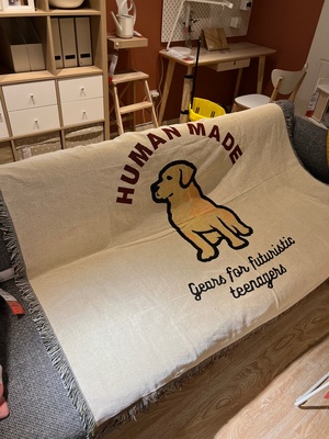 日本潮流玩家 Human made 沙发毯 地毯 拉布拉多犬Labrador 小狗