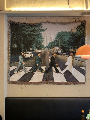 挂毯thebeatles过马路怀旧复古