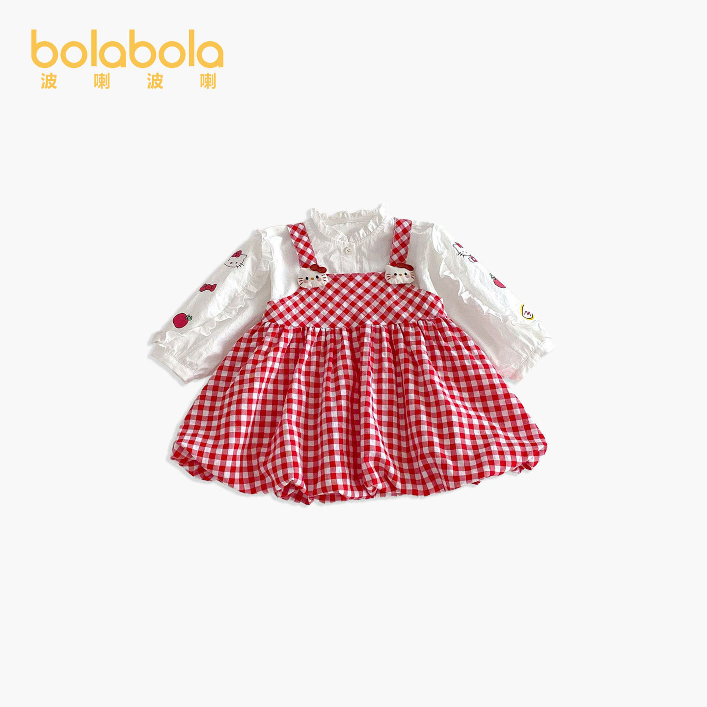 女童格子花苞裙2026新款春季宝宝韩版吊带裙儿童卡通猫咪连衣裙潮,童装/婴儿装/亲子装,连衣裙,淘宝优惠券,粉丝福利购,淘宝优惠卷