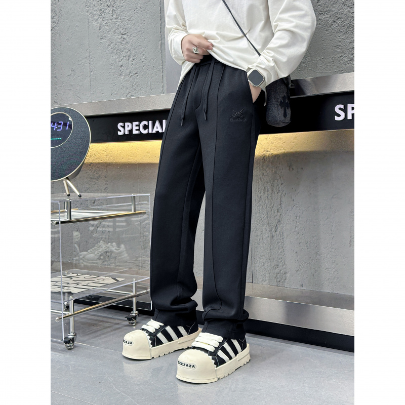 2025欧货秋季新款纯色男士运动裤子时尚百搭直筒宽松潮流休闲裤