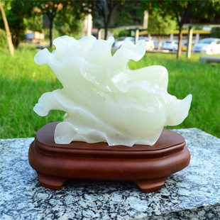 天然阿富汗玉石白菜摆件百财家居桌面办公室客厅摆件室内摆件礼品