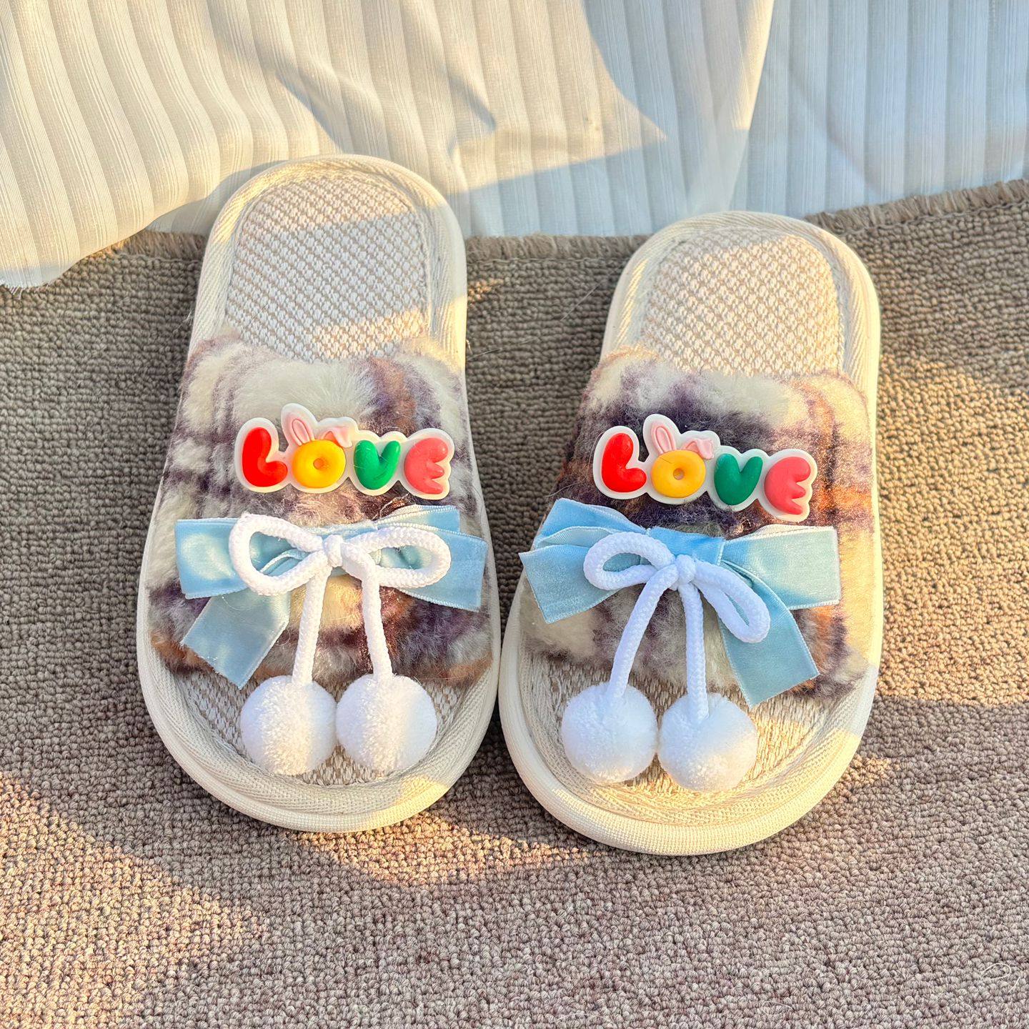 女童春季亚麻拖鞋儿童室内居家防滑棉麻透气女孩卡通可爱亲子拖鞋,童鞋/婴儿鞋/亲子鞋,儿童亚麻拖鞋,淘宝优惠券,粉丝福利购,淘宝优惠卷