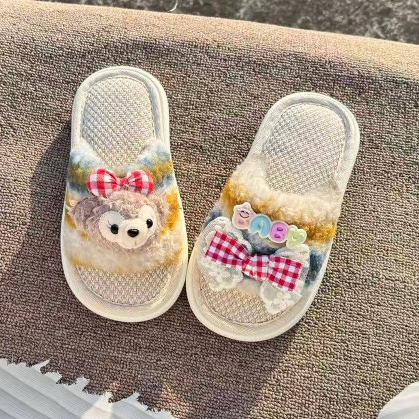 儿童春秋室内亚麻拖鞋女童2026新款可爱雪莉弘蝴蝶结四季棉麻拖鞋,童鞋/婴儿鞋/亲子鞋,儿童亚麻拖鞋,淘宝优惠券,粉丝福利购,淘宝优惠卷