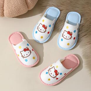 儿童拖鞋女童春秋季新款可爱萌家居防滑室内女孩宝宝亲子包头布拖