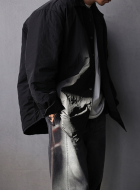 Secretbase 90白鸭绒羽绒服 美式街潮宽松翻领衬衫式休闲外套