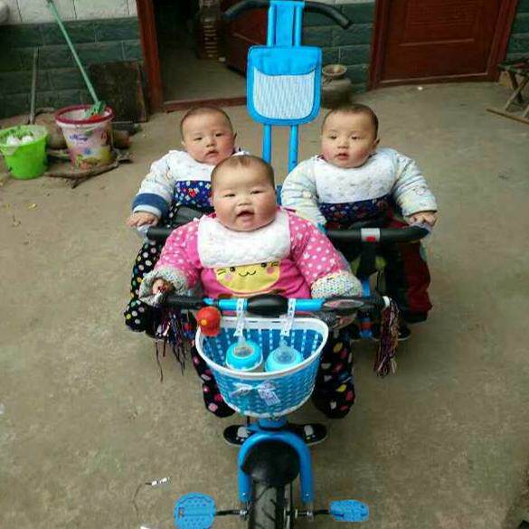 婴儿手推车双人车三胞胎三人座童车三轮车推车轻便脚踏车宝宝定做