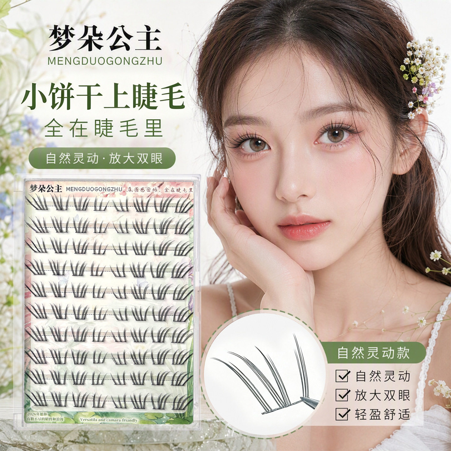 梦朵公主免胶自然嫁接睫毛