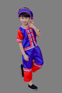 儿童少数民族表演服装56个民族京族小学生幼儿园舞台演出服京族