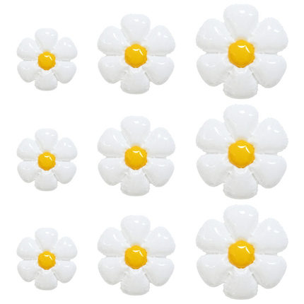 2/3/5Pcs White Daisy Flower Foil Balloon Plumeria Helium Bal