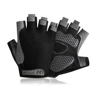 Half Slip Finger Gloves Dumbbells Gym Breathable Anti