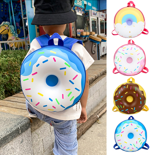 Backpack Schoo Kids Donut Rainbow Cute Kindergarten Children