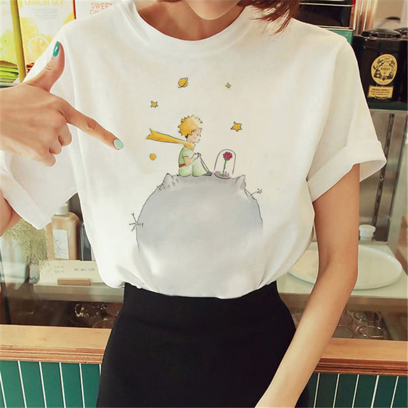 Hot Spring Summer Little Prince Graphic Women's T-Shirt Litt