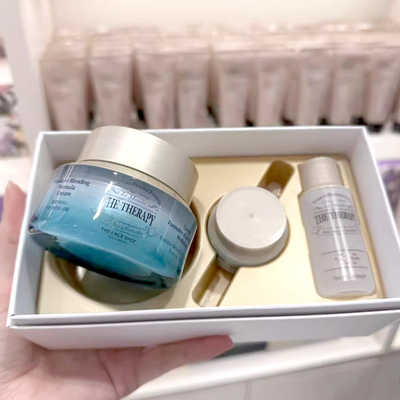 韩国The face shop菲诗小铺水润保湿面霜套盒50ml弹力紧至嫩肤