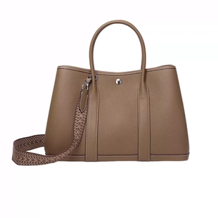 H家高品质花园包TOGO头层牛皮真皮大容量通勤手提包大方托特包软