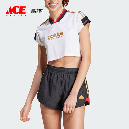 阿迪达斯女士运动休闲短袖