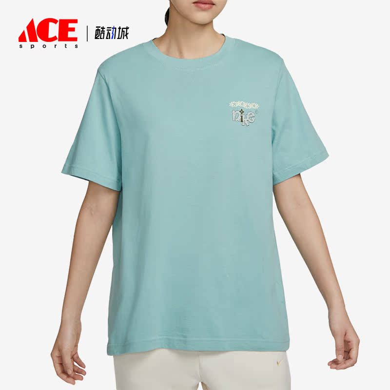 Nike/耐克正品新款圆领印花女子运动休闲短袖T恤FD2550-309