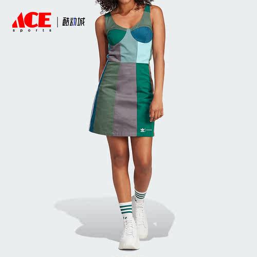 Adidas/阿迪达斯正品三叶草时尚女子运动吊带连衣裙II0762