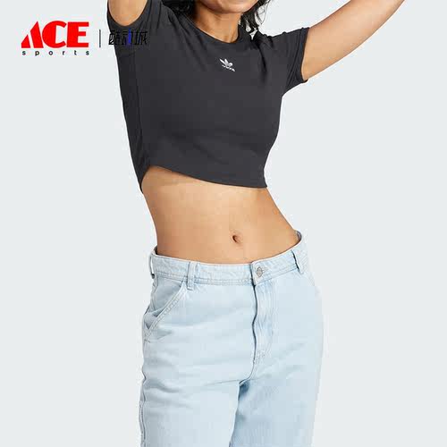 Adidas/阿迪达斯正品三叶草女子运动短款休闲短袖T恤II8057