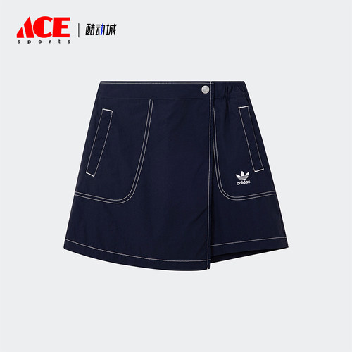 阿迪达斯大童运动短裙A字裙