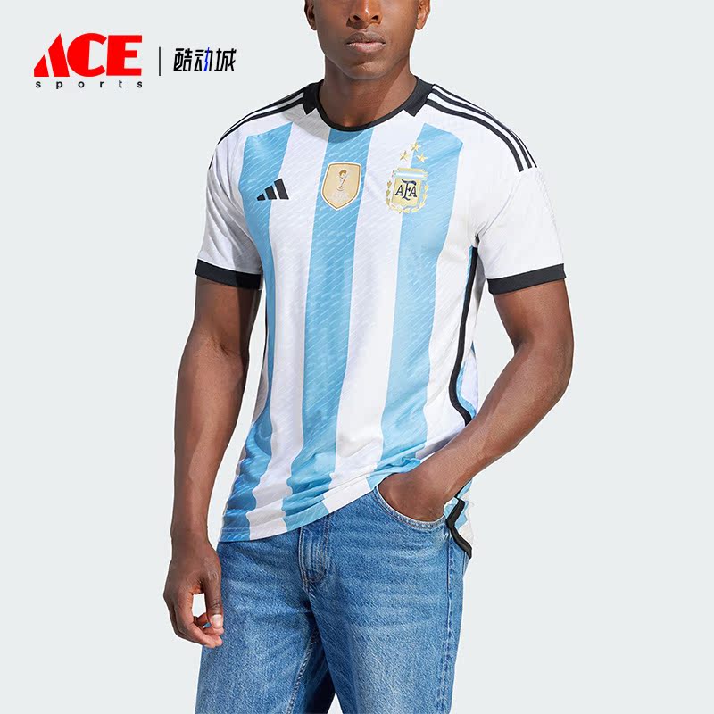 Adidas/阿迪达斯正品秋季新款男子透气足球运动短袖T恤IV5786