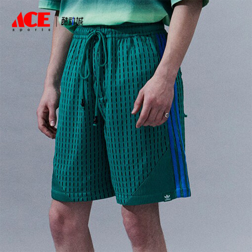 阿迪达斯男女系带时尚运动短裤