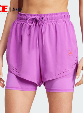 Adidas/阿迪达斯正品TPR 2IN1SH女士二合一系带短裤IT8224