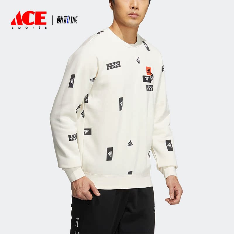 Adidas/阿迪达斯正品冬季新款男子休闲加绒运动卫衣HN8985