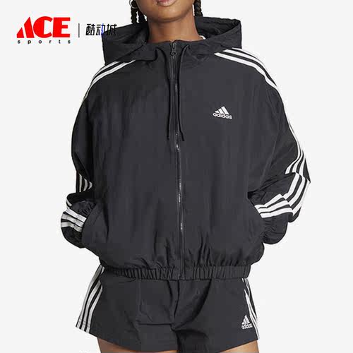 Adidas/阿迪达斯正品新款女子运动休闲连帽外套HT3399
