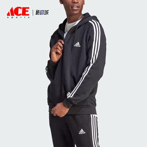 Adidas/阿迪达斯正品新款男子加绒连帽休闲运动夹克外套IB4029