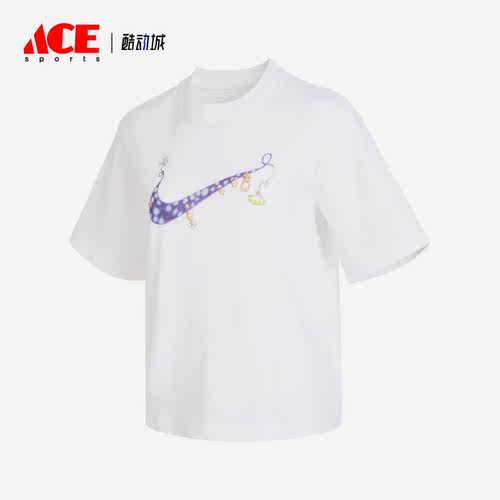 Nike/耐克正品夏季女子卡通涂鸦运动休闲短袖FD9315-100