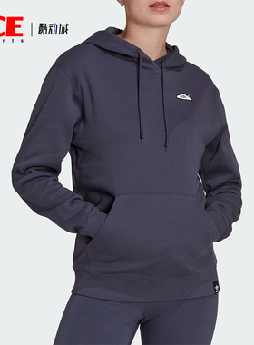 Adidas/阿迪达斯正品EMB HOODIE女士运动连针织帽卫衣IB5068