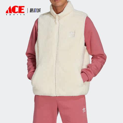 Adidas/阿迪达斯正品三叶草新款男子双面穿毛绒马甲HR2950