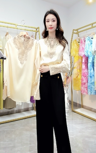 高端衬衫 法式 绣花女春夏季 上衣 216