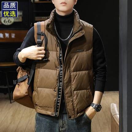 2025冬季新款羽绒马甲男背心羽绒服男士高端男款外穿春季马夹男式