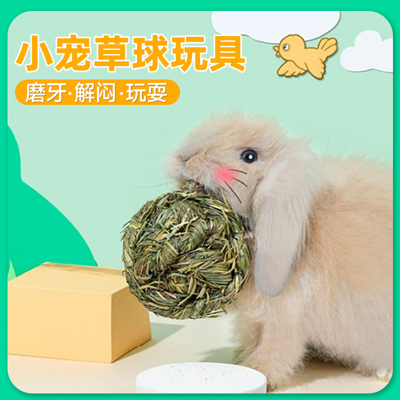 宠物兔子解闷玩具铃铛草活体乌