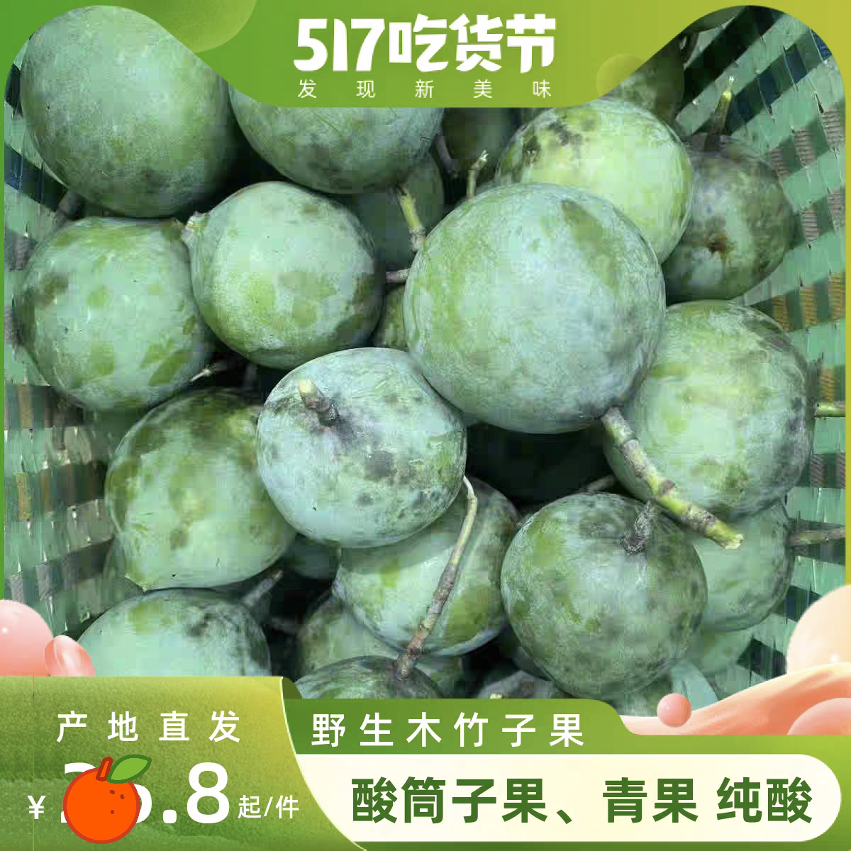 木竹子果 酸桐子 竹节子 广西其它