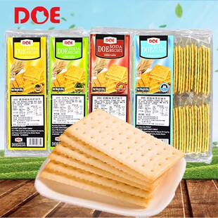 马来西亚进口DOE苏打饼干奶盐酪海苔胡椒香脆咸休闲早餐零食品