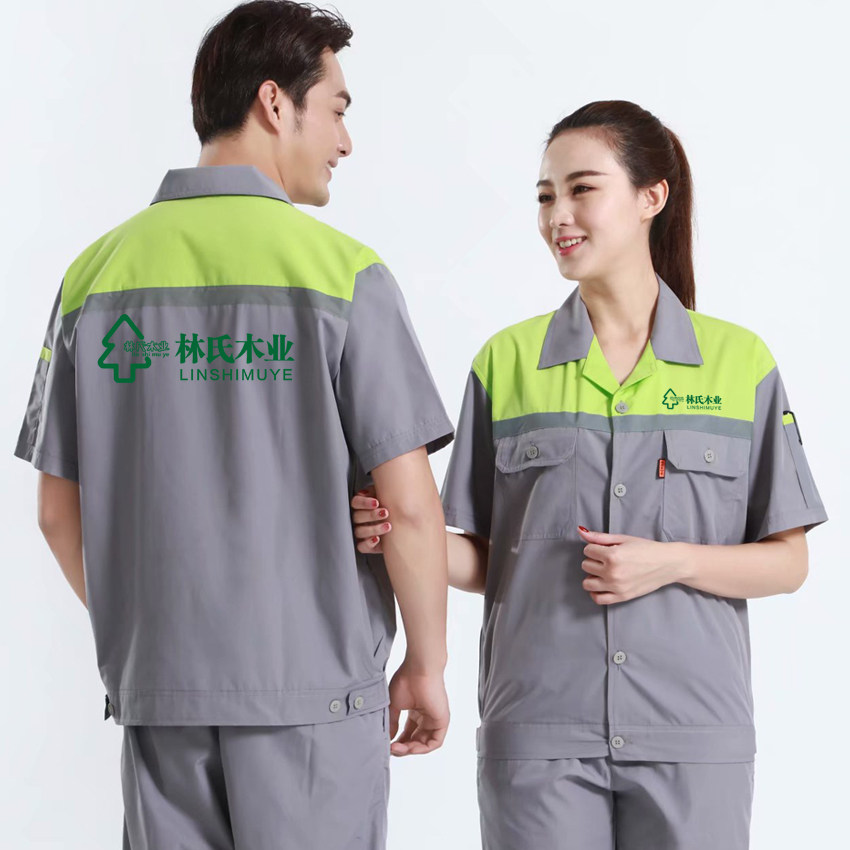 家居板材门窗装修装饰公司短袖工作服定制安装师傅工衣服套装印字