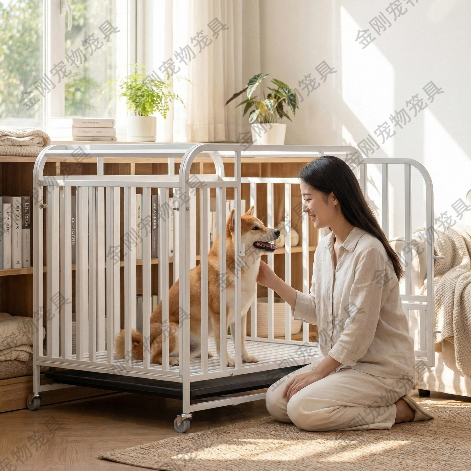 碳钢方管狗笼小型犬中型犬狗笼子图片