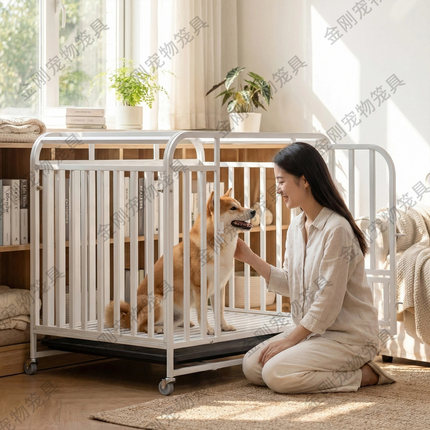 狗笼子中型犬狗笼全方管小型犬宠物笼带厕所分离大型犬粗室内家用