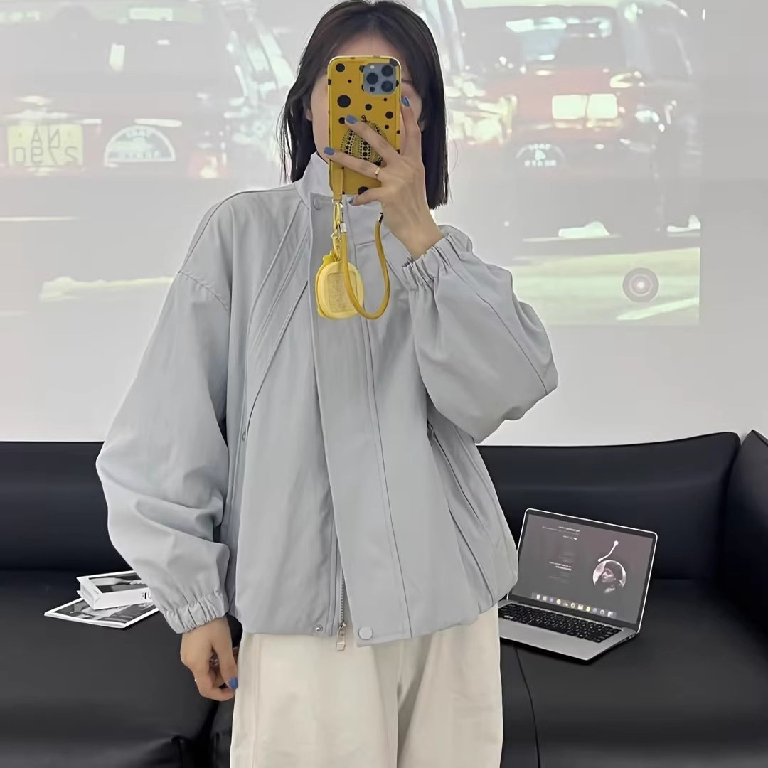 2025新款连帽短款女士外套女款宽松休闲百搭夹克上衣