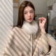 包邮 女毛领子皮草围巾360度双面狐狸毛围脖丝带可爱围巾 冬季 韩版