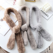 紫貂双面编织貂毛围巾女冬季 貂皮毛毛水貂皮草小真毛围脖水貂毛