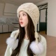 皮草帽子女冬季 兔毛獭兔毛护耳毛毛帽子东北出游可爱三毛球雷锋帽