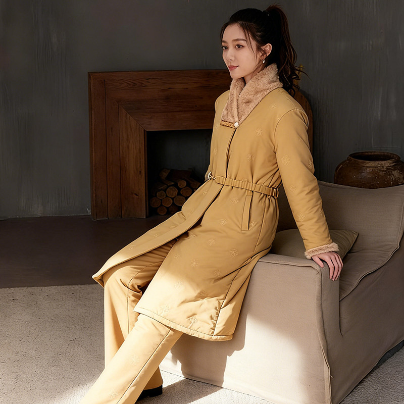 斯服玛三层夹棉睡衣女冬季加绒加厚保暖高定轻奢休闲家居服两件套,女士内衣/男士内衣/家居服,睡衣/家居服套装,淘宝优惠券,粉丝福利购,淘宝优惠卷