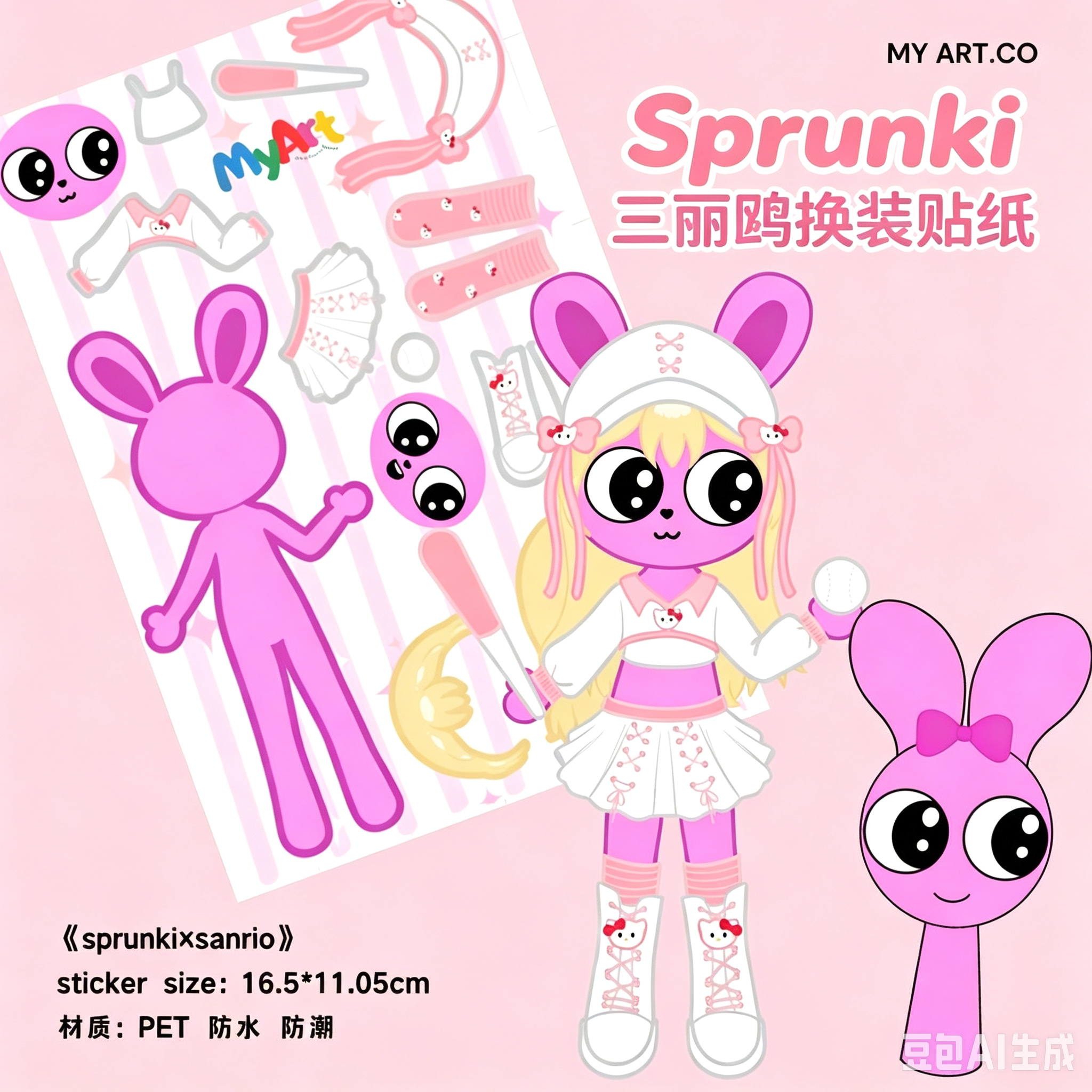 首创盲袋贴纸MYART进口合成纸