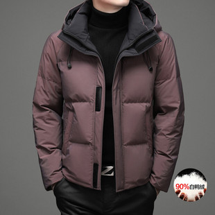 皮尔卡丹男士羽绒款爆款2026新款中年羽绒服短款冬季加厚爸爸外套