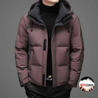 皮尔卡丹白鸭绒羽绒服冬季外套